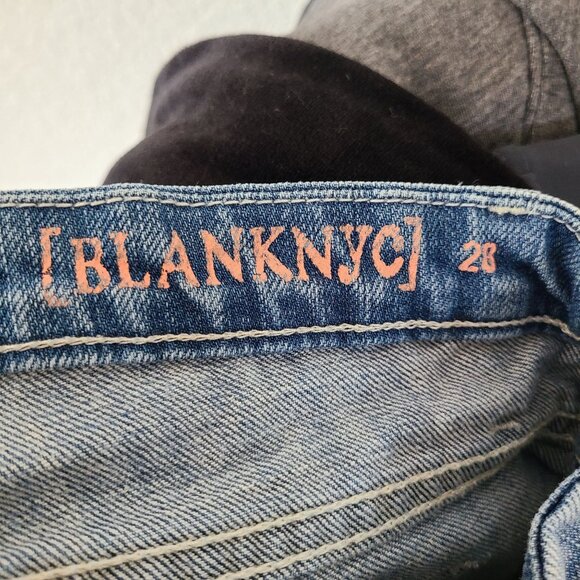 Blank NYC US Women's Size 28 Low Rise Skinny Jeans Light Wash Stretch Distressed - Picture 8 of 13